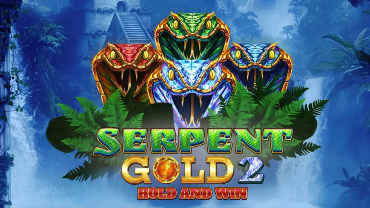 Tampilan visual slot Serpent Gold 2 dengan tema hutan dan ular emas