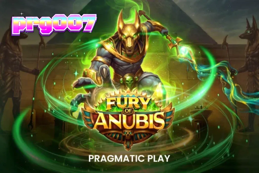 Tampilan antarmuka slot Fury of Anubis pada perangkat seluler yang menunjukkan grafis bertema Mesir yang gelap.